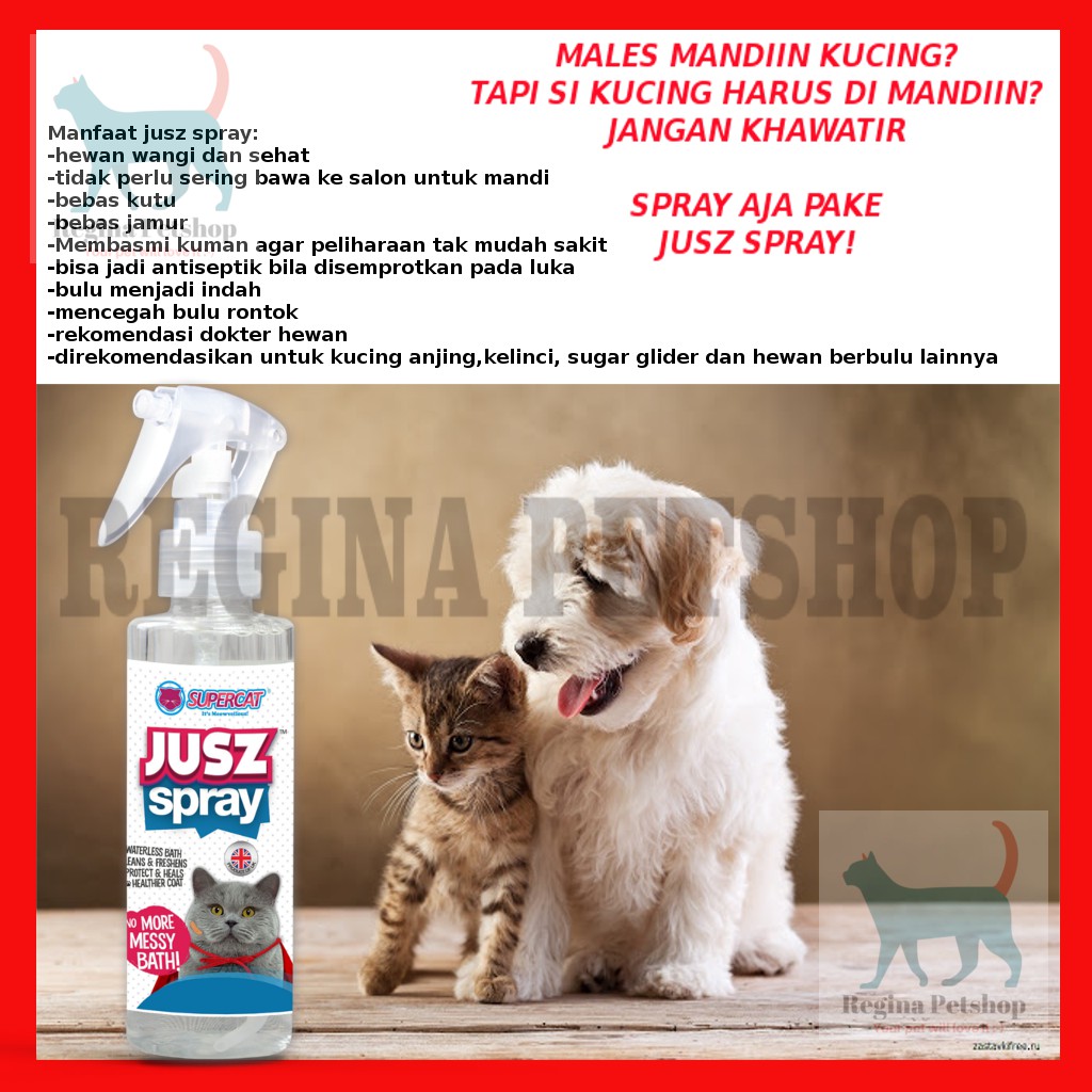 Jusz Spray Supercat 150 ML Obat Pembasmi Kutu Jamur Kucing Anjing 