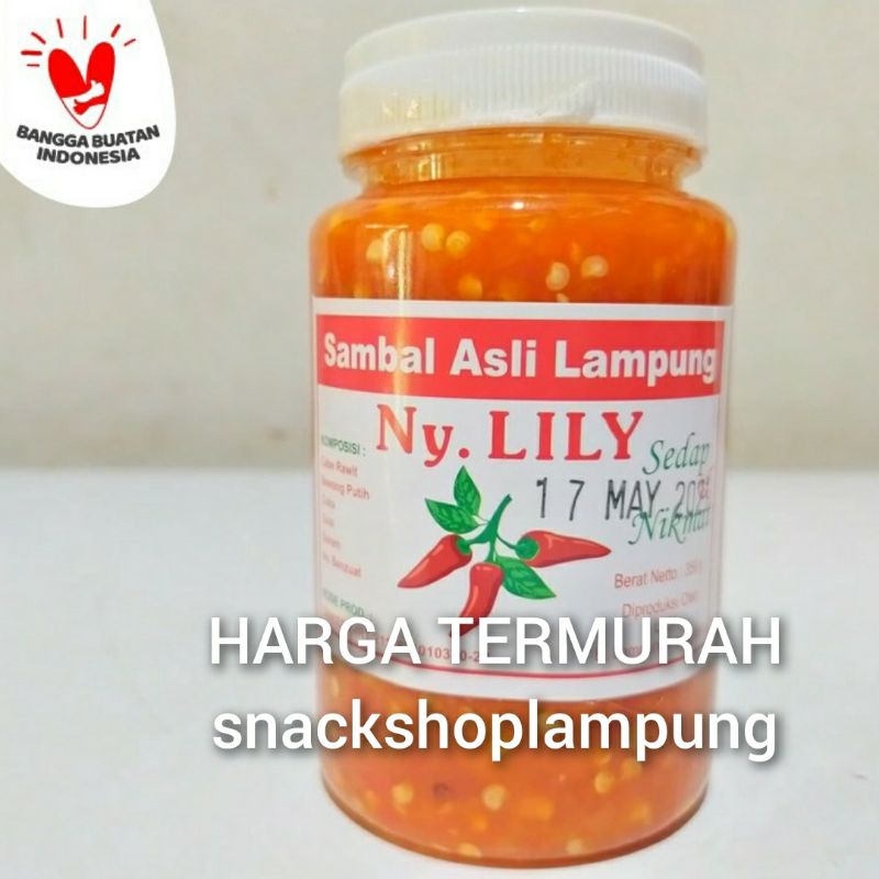 TERMURAH Sambal Sambel Bawang lampung Ny Lily Asli lampung Enak