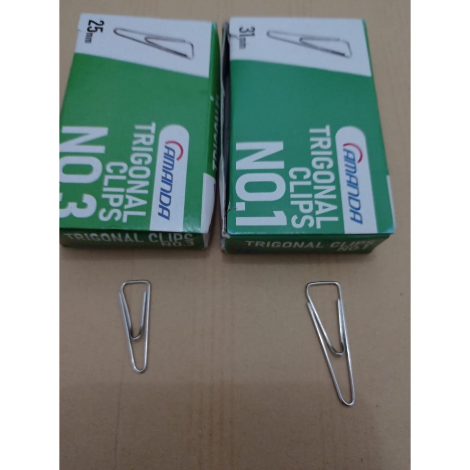 

(10 pcs) Penjepit kertas/paper clip/ trigonal clip