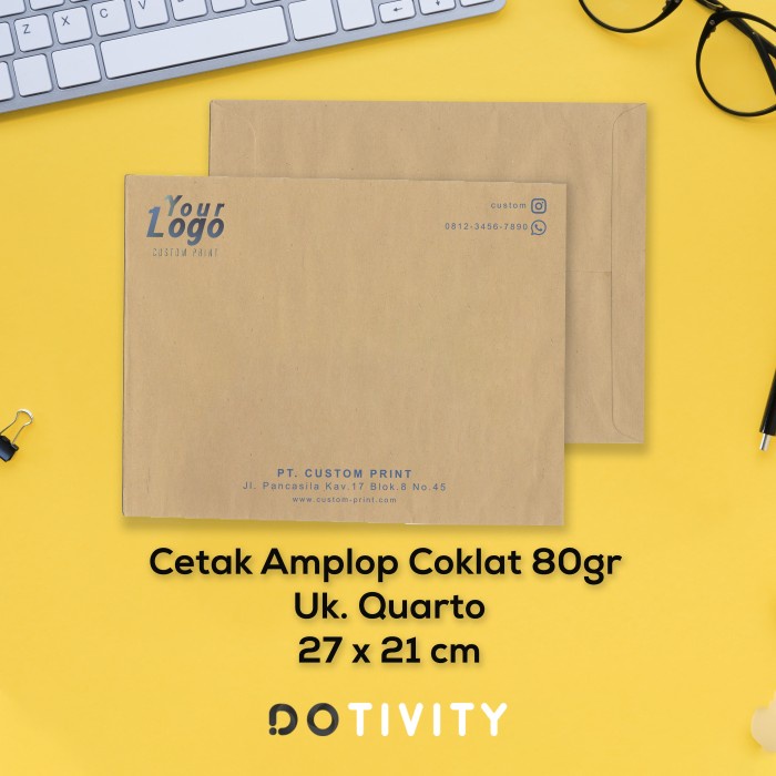 

Cetak Print Amplop Cokelat 80 gr Ukuran Quarto 27 x 21 cm