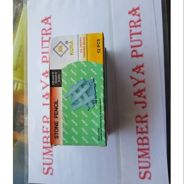 

Kapur besi kura isi 12 pcs stone pencil