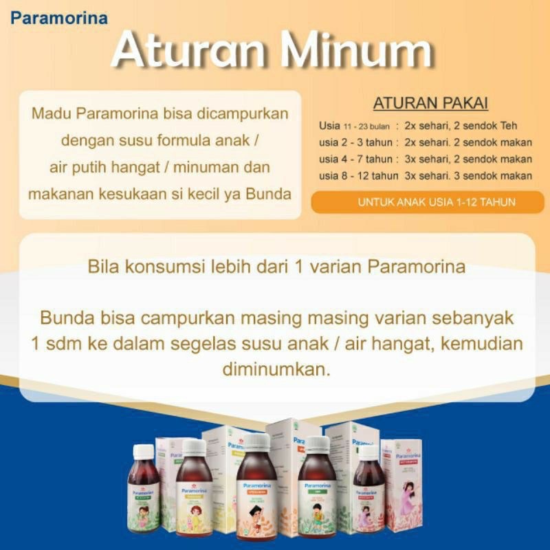 (FREE GIFT) PARAMORINA 2 BOTOL bebas pilih varian | PENAMBAH NAFSU MAKAN | TELAT BICARA |TELAT JALAN