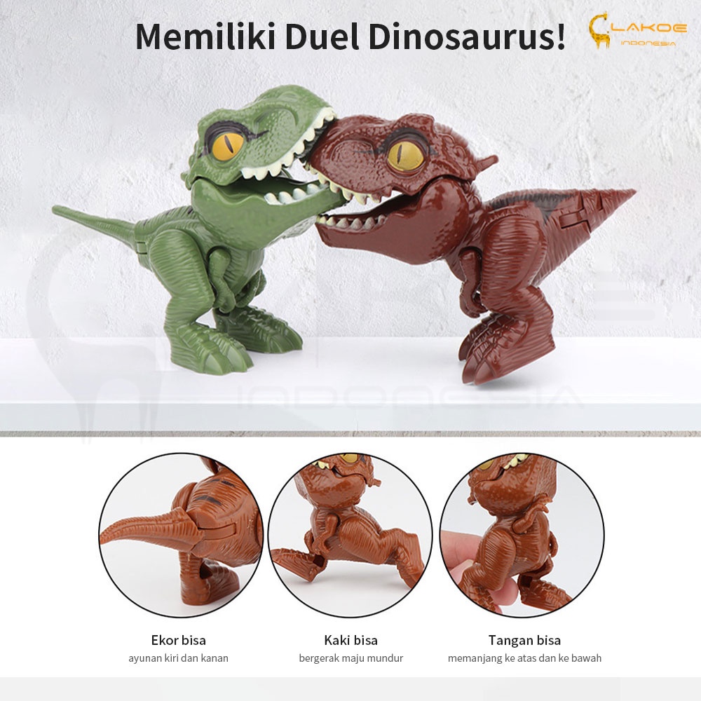 LAKOE Mainan figure dinosaurus anak gigit jari dino figur biting dinosaurs