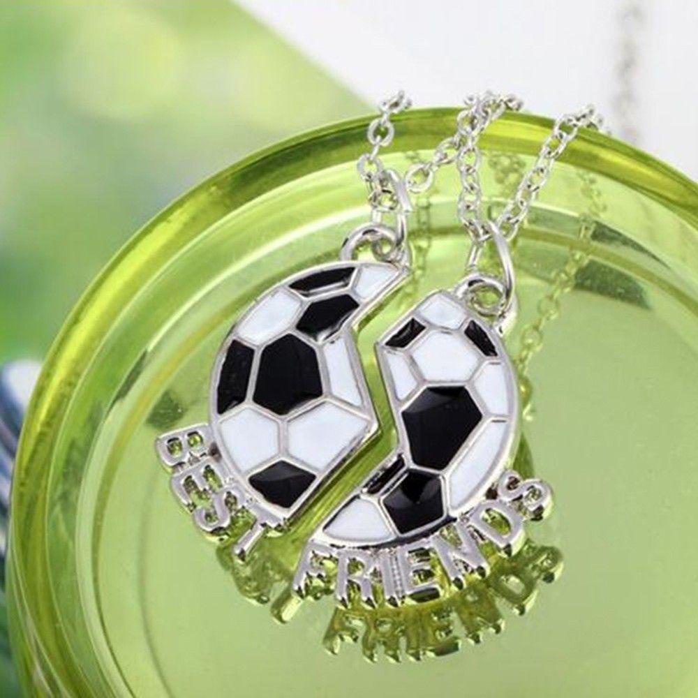 Needway Kalung BFF Hadiah Olahraga Panas Persahabatan Set Natal Sepak Bola Liontin Sepak Bola