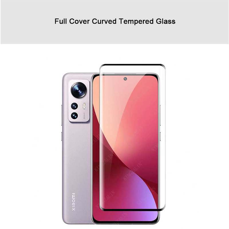 1pc Pelindung Layar Tempered Glass Curved Untuk Xiaomi Mi 12 Pro