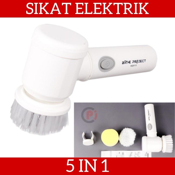 Sikat Elektrik Brush 5 in 1 Electric Cleaning Brush Power 4xAA Baterai