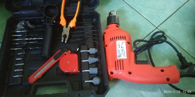 Hiroki Hr 8313bt Koper Set Mesin Bor Set Bor 13 Mm Bor Tembok Beton Set Heavy Duty Wall Drill