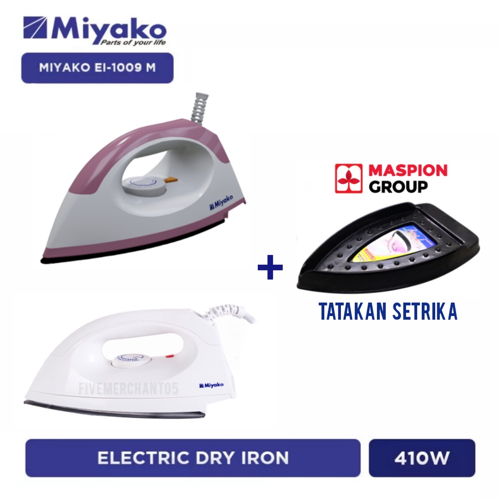 Setrika Miyako EI 1009 M Electric Iron Miyako 1009 M NP Gosokan Miyako Setrika Kering Miyako El 1009 M WH