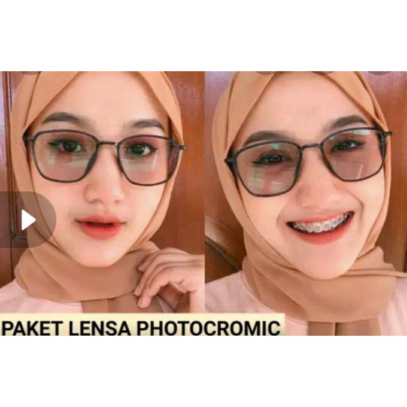 KACAMATA PAKET 2189 lensa PHOTOCHROMIC minus / normal