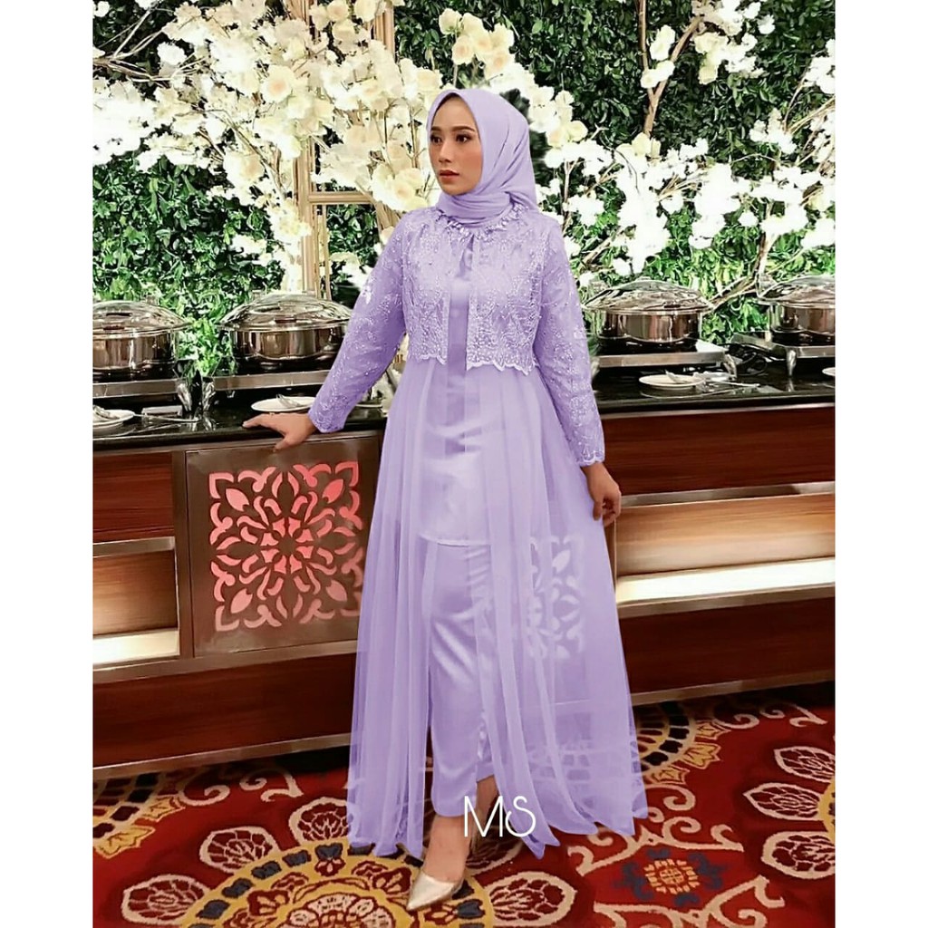SET ATTELIER JUMBO BRUKAT/ SET WANITA KONDANGAN/SET GAMIS MUSLIM/SETELAN WANITA TERBARU/SET IMPORT-8