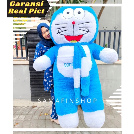 BONEKA DORAEMON BESAR SUPER JUMBO 1.5 METER MURAH LUCU LEMBUT HALUS PREMIUM BISA DICUCI UKIR BORDIR 