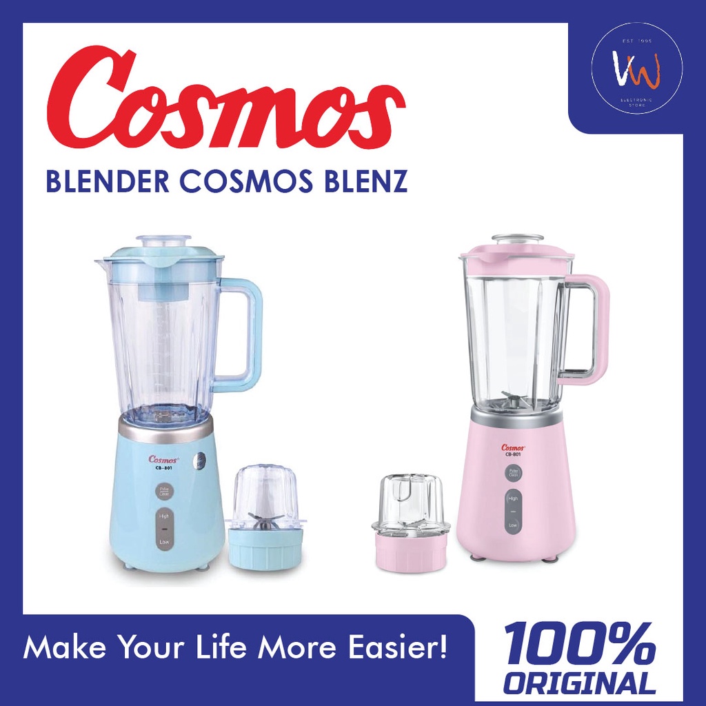 Blender Cosmos Blenz CB-801P Juicer Alat Penggiling Bumbu Kering Dan Basah 300 Watt Anti Slip By Vw_