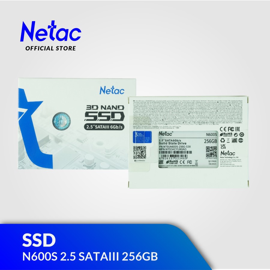 NETAC SSD N600S 256GB 2.5 INCH SATA III