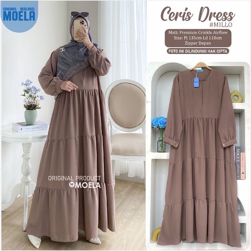 GAMIS RAYON VISCOSE / CIKA GISKA DRESS URAGIRI BUSUI LD 100-110 PJ 130 TERBEST SELLER / AZRAF DRESS PREMIUM MAXY DRESS / SABINA DRESS RAYON-Ceris milo LD 110