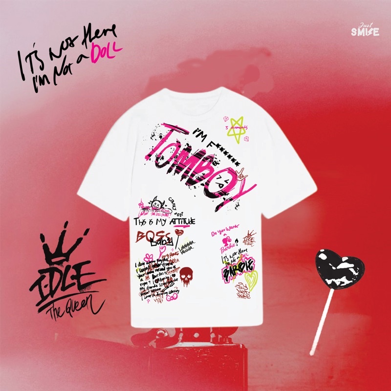 kaos Tomboy (G)I-dle Graffiti Aesthetic style (Tersedia Kaos Basic, Sweater, dan hoodie)