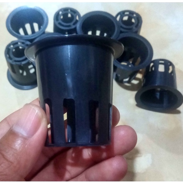 NET POT 5 cm Hitam lubang jarang - Grosir Net pot 5 cm hitam