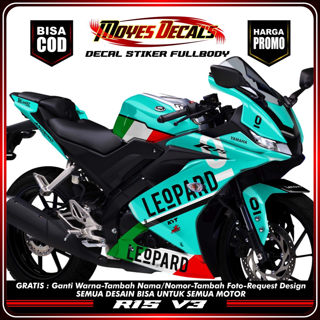 decal r15 v3 stiker striping decal r15 v3 variasi warna siker fullbody r15 v3 motif leopard