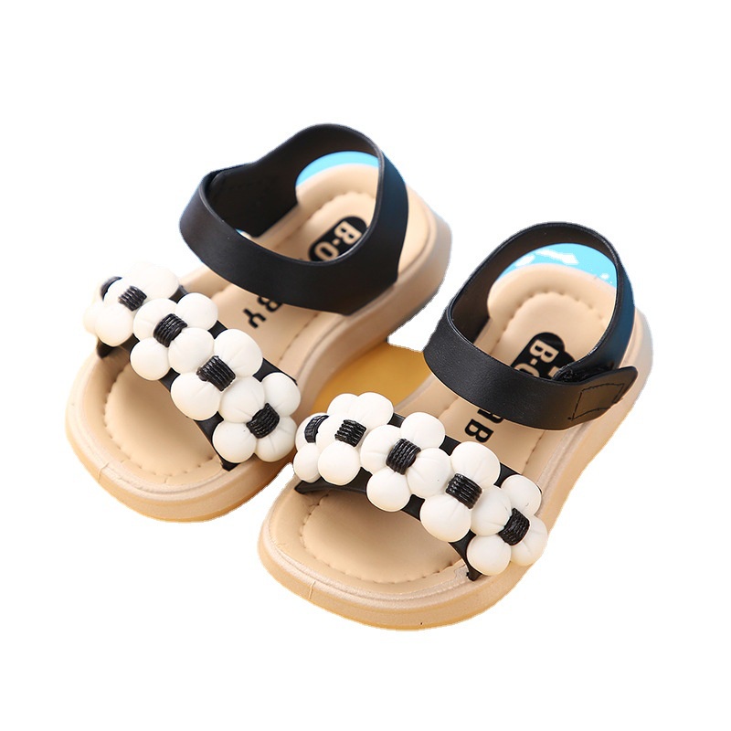 HappyOliver BUNGA POM2 Sandal Anak Perempuan Bahan Karet Model Lucu 1-6 Tahun Import