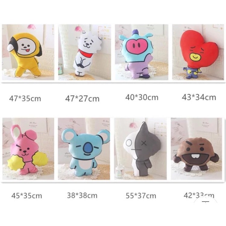 BONEKA TATA V MERAH BAND KOREA BTS BT21 IMPOR