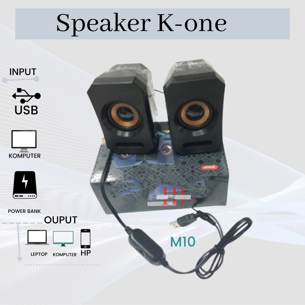 speaker PC mini k-one m10/ Speaker K-one M10 / speaker pc leptop dan komputer / Mini Digital Speaker