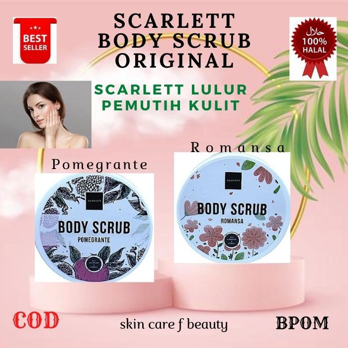 Lulur Scrub Scarlett Scarlet Skarlet 1 Paket body Lulur Scrub Pemutih Masker Wajah Badan Permanen Bp