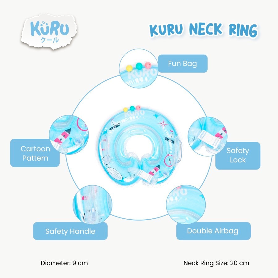 *HAZELCARE*  KURU Neck Ring Baby / Pelampung Leher Bayi / Ban Renang Leher Bayi