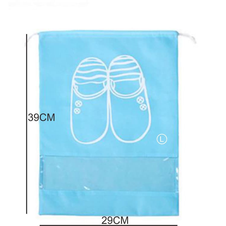 Mega_1688 Kantong Tas Sepatu Serut - Portable Nonwoven Travel Shoes Bag Size L MG605