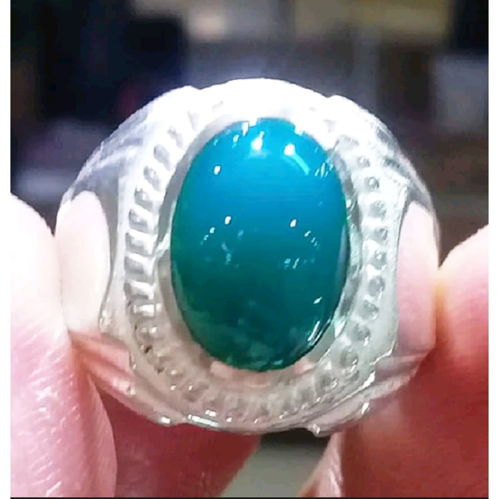 BACAN DOKO batu akik natural bacan doko gulau kristal size 14,5mm