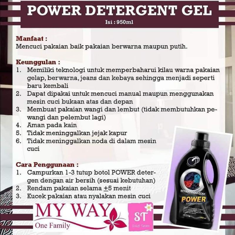 Power Black & Dark Garment Myway/Detergen Cair Myway Free Buble warp.