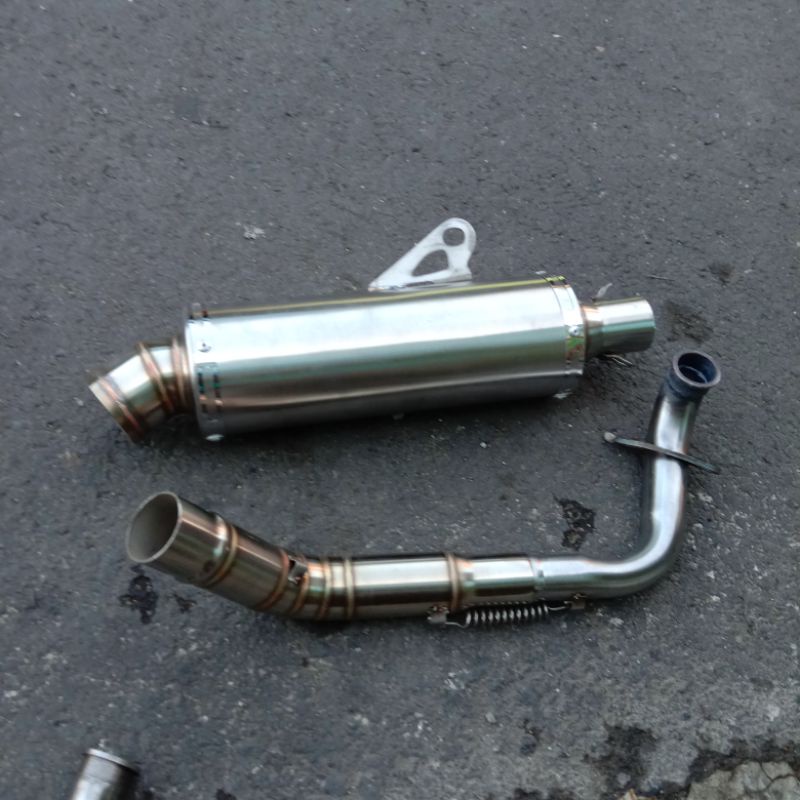 knalpot custom BEAT SCOOPY GENIO dan VARIO 110 FI model best3 polos inlet 38 pnp scoopy genio beat v