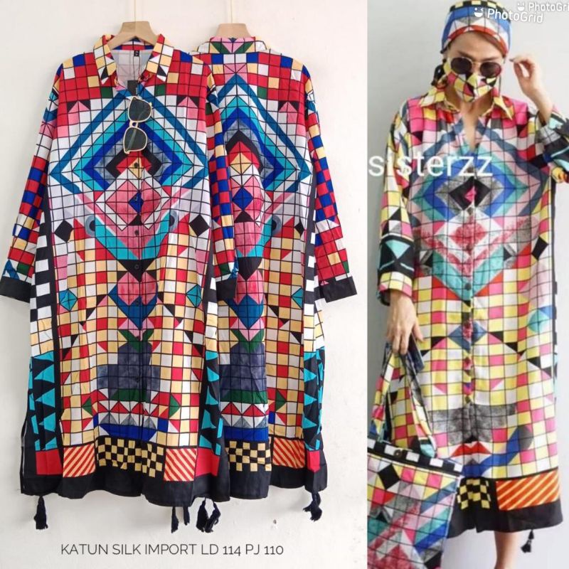 TUNIK WANITA KATUN SILK IMPORT - TUNIK WANITA LD 114 - TUNIK WANITA KATUN IMPORT KEKINIAN
