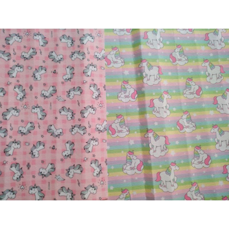 Kain Flanel motif print bukan sablon / printed felt ukuran 30x40 / 45x45 cm