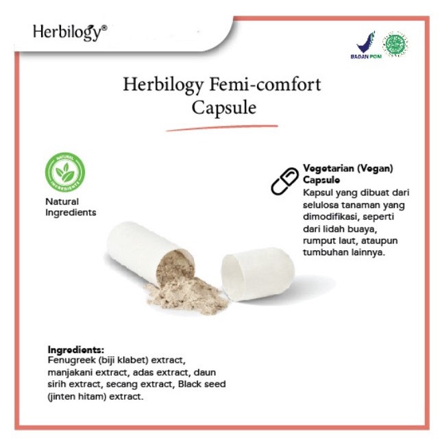 Herbilogy Femi Comfort - Haid 60 Kapsul