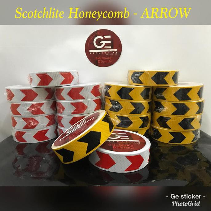 SCOTCHLITE REFLECTIVE HONEYCOMB/SARANG TAWON/PRISMATIC ARROW 5cm