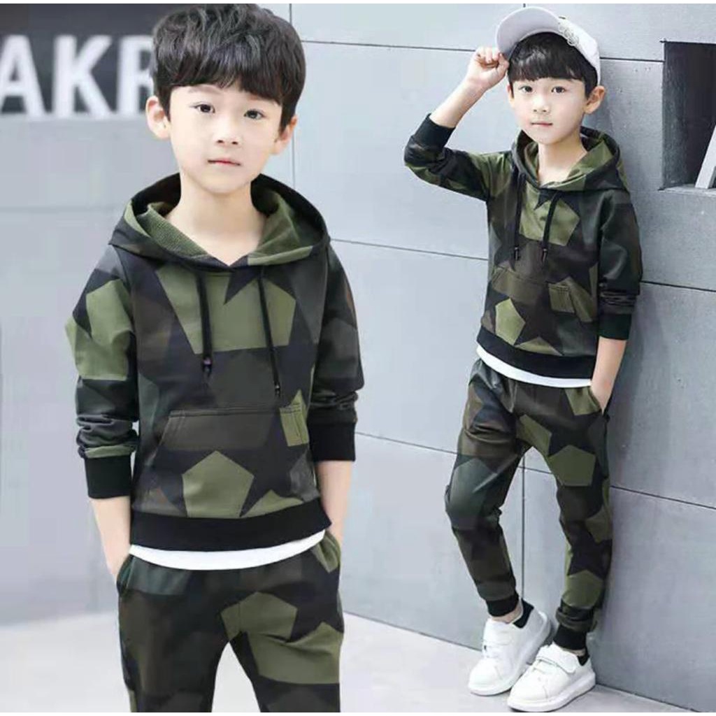 PROMO-SETELAN SWEATER HOODIE  STAR ARMY ANAK LAKI LAKI BAJU ANAK LAKI LAKI PAKAIAN ANAK LAKI LAKI HOODIE ANAK LAKI LAKI SETELAN HOODIE ANAK TERBARU TERLARIS HOODIE ANAK PRINTING