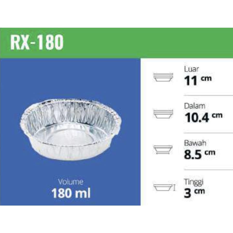 Aluminium Tray / RX 180 / Aluminium Cup