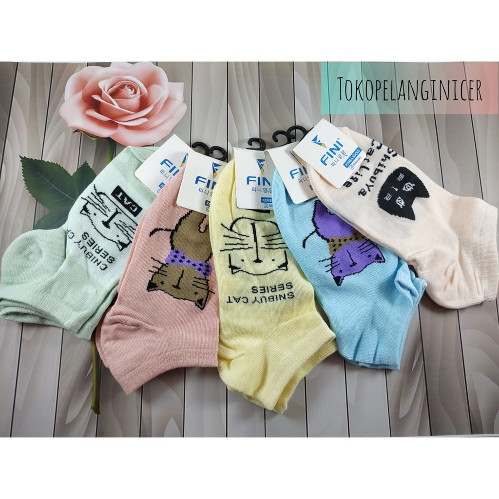 Kaos Kaki Wanita  berkarakter unik Pendek Lucu Socks Unik  Tokopelanginicer