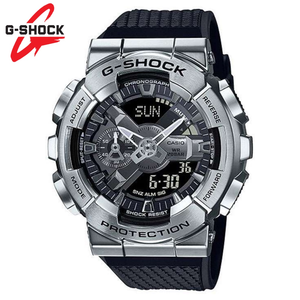 Jam Tangan Pria Casio Gshock GM110 Fullset Dual Time - GM110 ALLBLACK