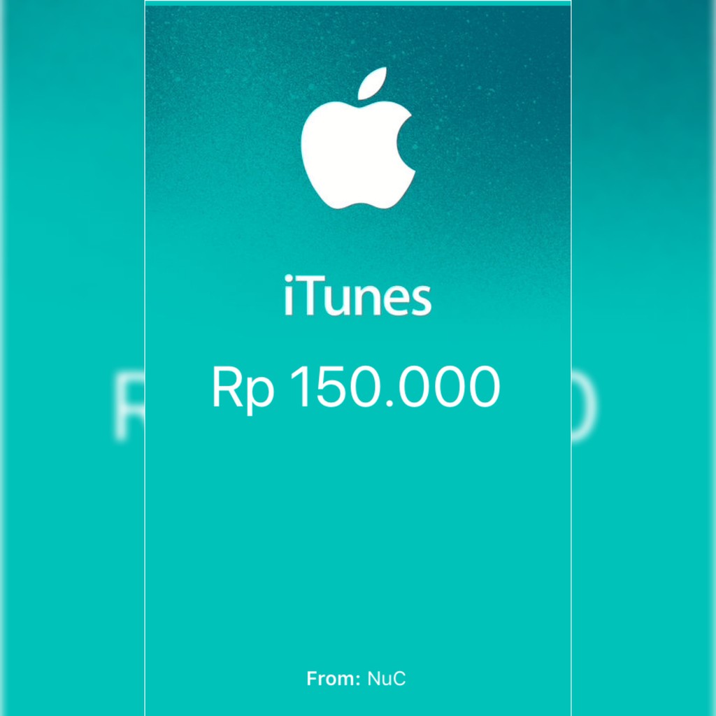 free ongkir apple itunes gift card indonesia idr 150rb 150ribu 150k 150  ribu igc