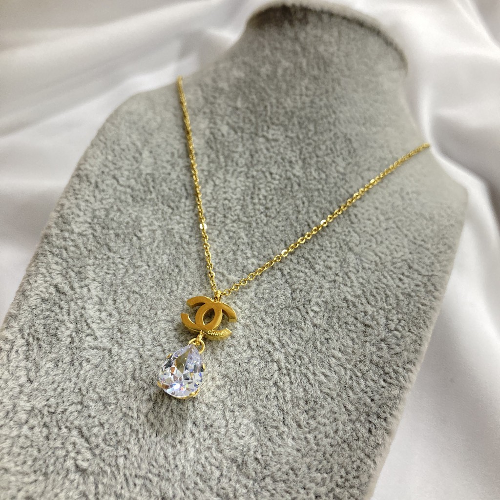 noin_acc Kalung Anting Titanium Set Perhiasan Anti Karat Aksesoris Fashion