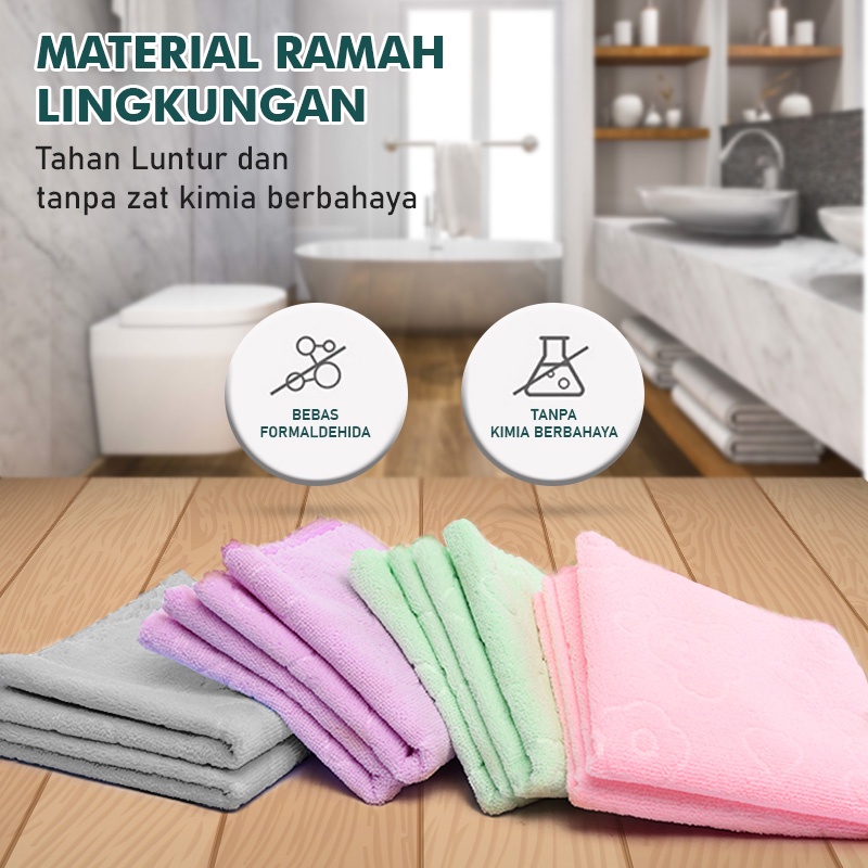 Handuk Mandi Embos Bunga Premium Microfiber 70x140cm Dewasa Pria Wanita Terbaru Import - H13