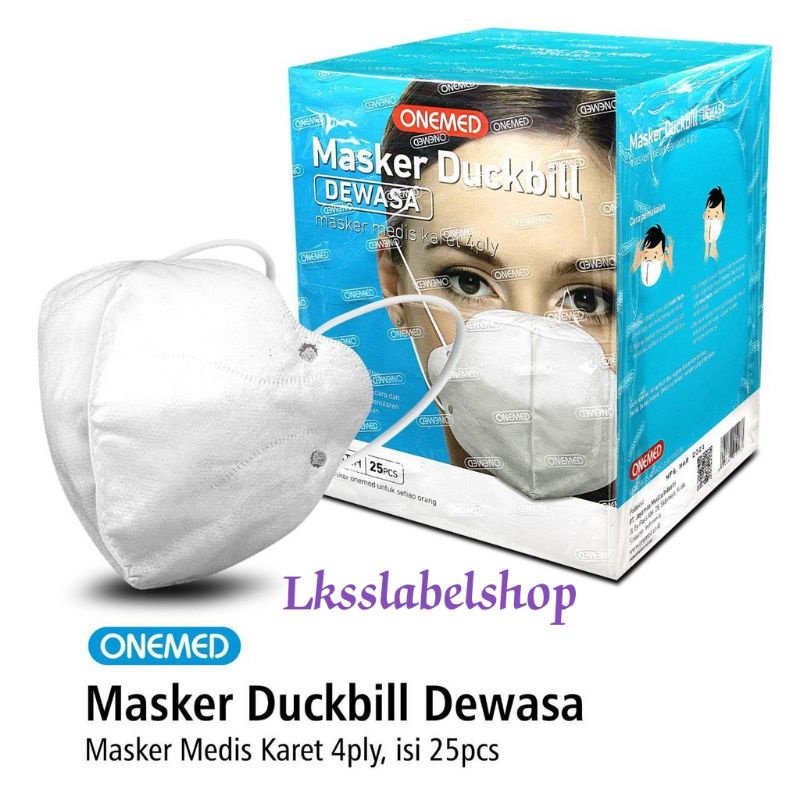 Masker Duckbill Onemed dewasa isi 25pcs