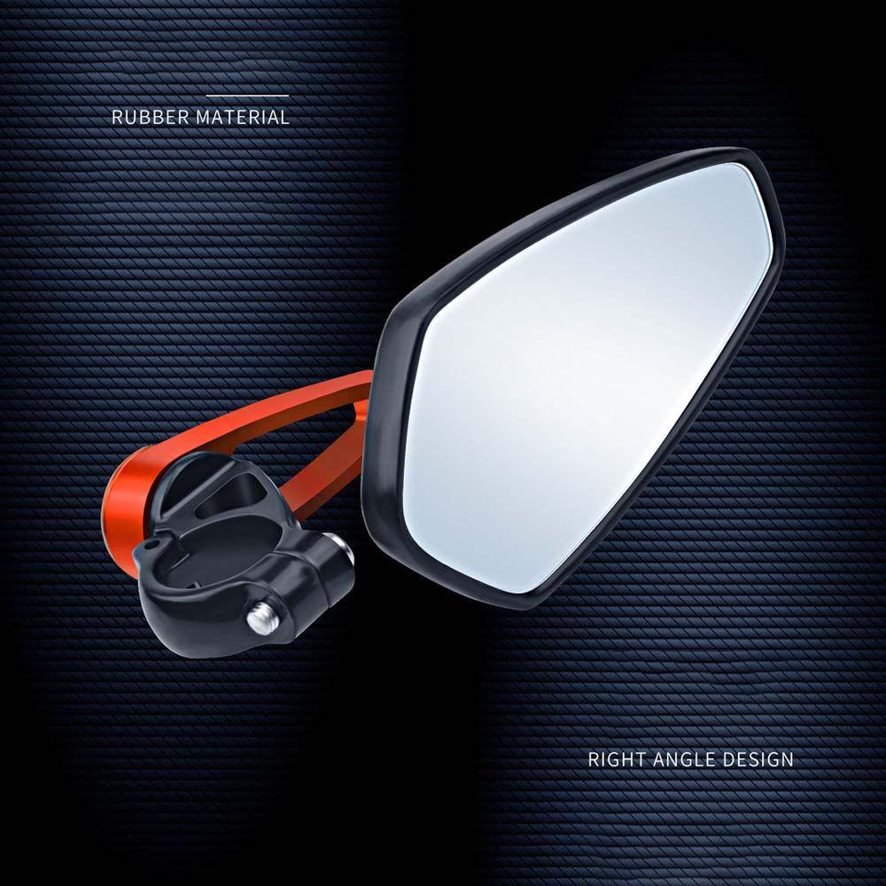 Lanfy Stang End Mirror 22mm Adjustable Stang Sepeda Blind Spot Mirror Motor Reflektif Kaca Spion Belakang