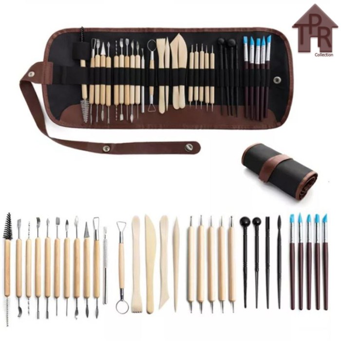 Butsir / Alat ukir / Pottery tool / Modelling tools - 30pcs. Dompet