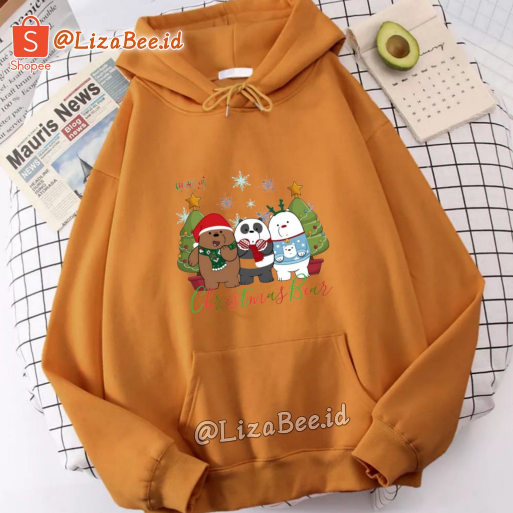 Hoodie Natal We Bare Bears Beruang Marry Christmas Baju Natal Marry Christmas Sweater Natal Jaket Natal Terbaru Hoodie Wanita Gambar Bears Oversize Korean Style Sweater Murah Tebal Xxl Kekinian Lilac Panda Boba