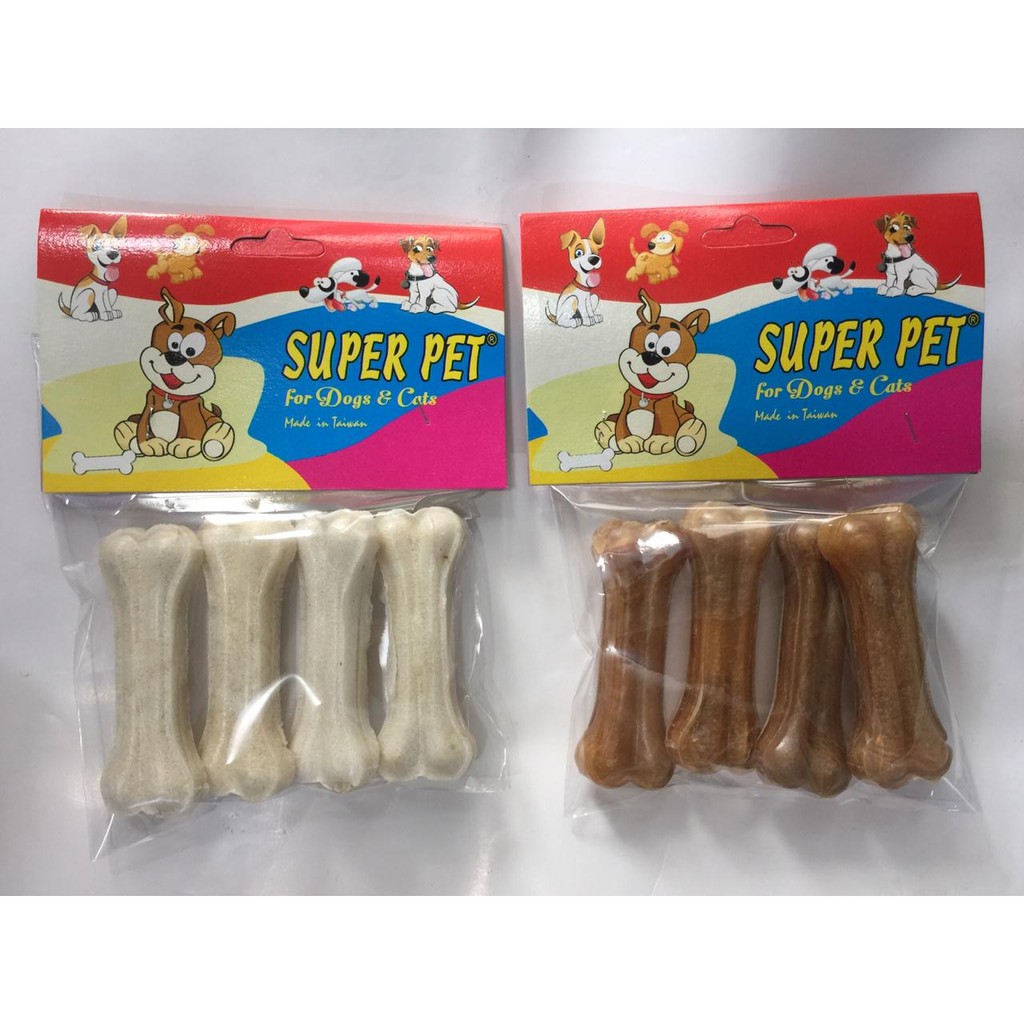 snack tulang anjing rasa susu Pressed bone 3&quot; RBP20034- WHITE RBP1003 Natural