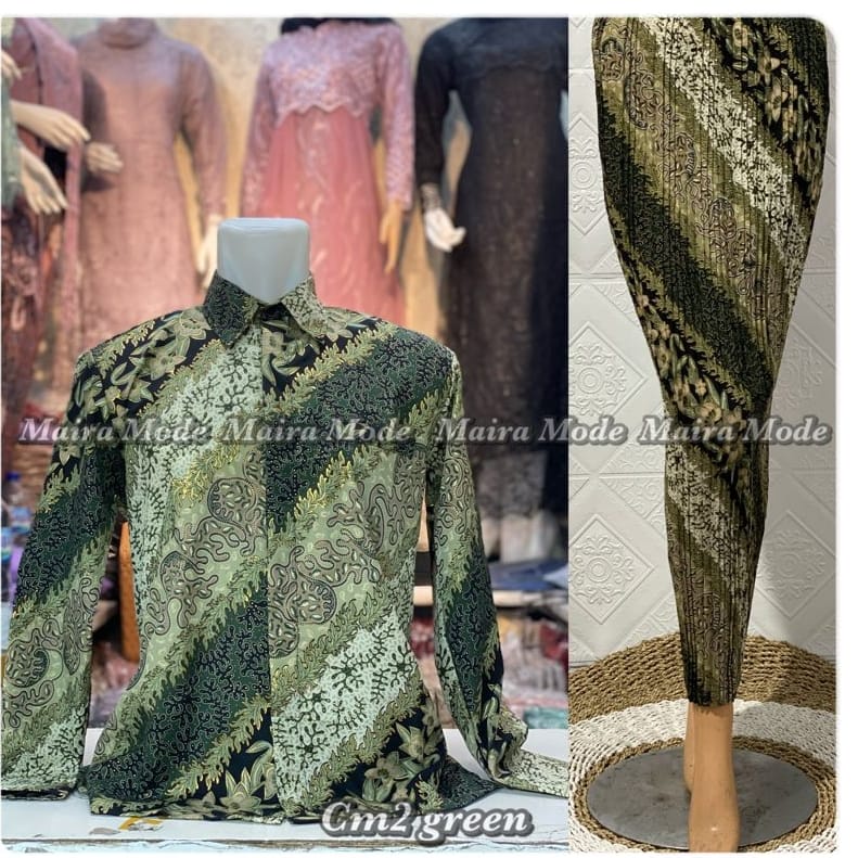 BATIK COUPLE / BAJU BATIK COUPLE / BATIK SET / SETELAN COUPLE ROK PLISKET / ROK PLISKET COUPLE KAMEJA BATIK / ROK