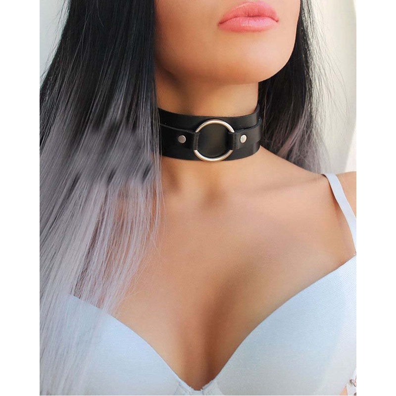 [CF009] Kalung Choker gothic metal o ring