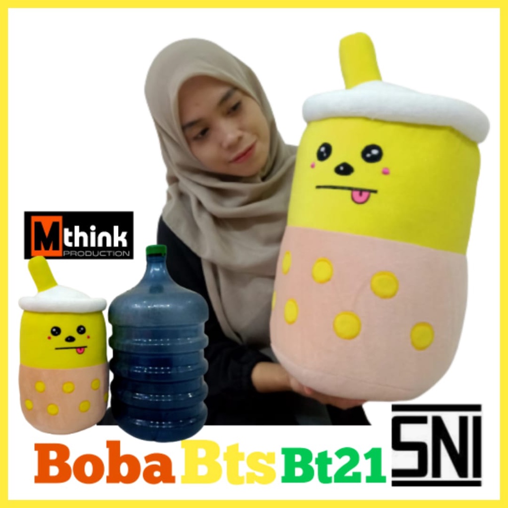 Boneka boba brown milk tea jumbo 40 cm label SNI / bantal boba bts bt21 original termurah berkualita