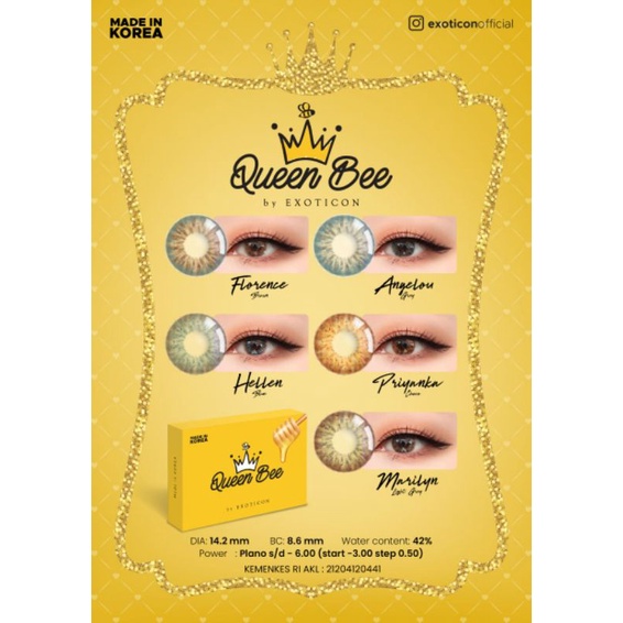 Softlens X2 Queenbee/ Normal minus /Softlens Queenbee minus